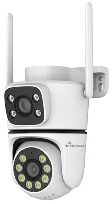 Imagen del producto de Cámara de seguridad exterior WiFi SuperHD 2K de doble lente y doble cámara de 3MP