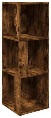 Produktbild von Eckregal Räuchereiche 33x33x100 cm Holzwerkstoff 3 Fächer