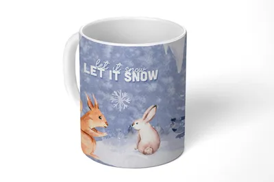 Produktbild von KitchenYeah® Tasse Kaffeetasse Kaffeebecher 350 ml Winter - Schnee - Tiere Teetasse - Fototasse - Becher - Keramikbecher - Teebecher - Kaffeetasse - Bürotasse