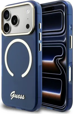 Obrázok produktu pre Hádam Iml Script kovové puzdro Magsafe pre iPhone 17 Pro Max modré