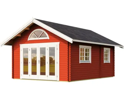 Produktbild von Gartenhaus Outdoor Life Caroline 2.3 inkl. Fußboden, Schlafboden 489,9 x 657 cm schwedenrot