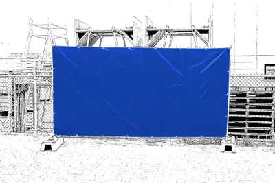 Produktbild von Grasekamp Bauzaunplane 160gr 176x341cm Blau