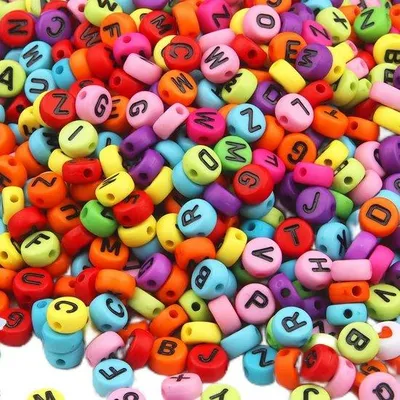 Produktbild von Bunte runde Perlen zum Knüpfen, 1000 Stück, für Armbänder und Schmuck