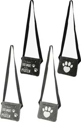 Produktbild von Hunde-Leckerli Filz Tasche 22 x 19cm mit Umhängegurt