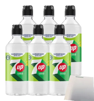 Produktbild von Sodastream 7UP Zero Zucker Sirup VPE (6x440ml Flasche) + usy Block
