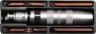Zdjęcie produktu dla Yato Wkrętak Udarowy Chromowany + Bity 6Szt. Yt-2801