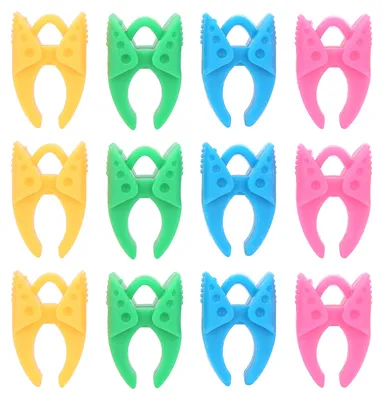 Produktbild von 12-teiliges Set Silikon-Spulenklemmen, Garnrollenhalter, Spulenclips, Nähzubehör