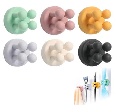 Siliconen Haken Set 6er – Selbstklebend, Wasserfest, 3,5 cm