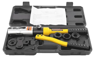 Obrázok produktu pre Hydraulické lisovacie kliešte, sila 10 ton, hlava otočná o 360°, žlté