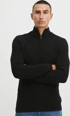 Produktbild von 11 Project PRAdam Herren Strickpullover Grobstrick mit Stehkragen Troyer