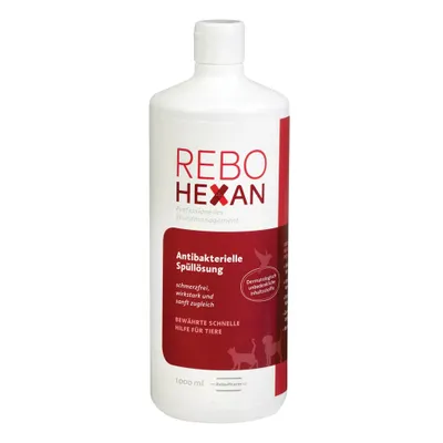 Produktbild von ReboHexan Spüllösung 1000 ml: Essentielles Wundreinigungsmittel, Tiefenreinigung für alle Haustiere, Alkoholfrei, Schmerzlose Anwendung