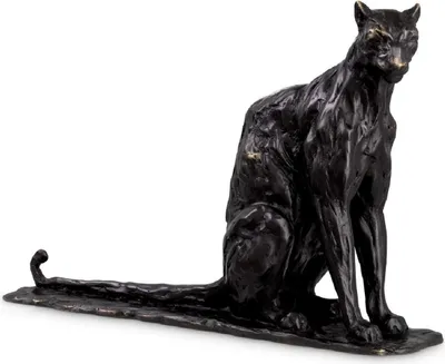 Immagine prodotto di Casa Padrino scultura decorativa pantera 37 x 10 x H. 24 cm - scultura decorativa in bronzo - statuetta decorativa in bronzo - decorazione per la scrivania - decorazione per il soggiorno - qualità