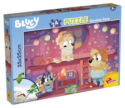 Obrázek produktu pro Oboustrann podlahov puzzle M 24 Bluey Story Time