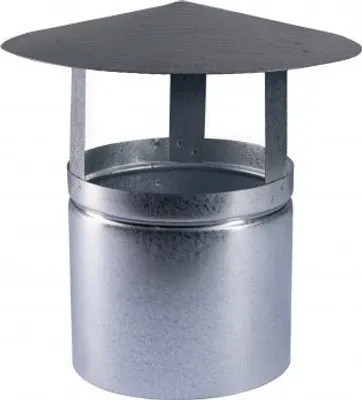 Produktbild von Ø 150 mm Ofenrohr Regenhaube, Schwarz