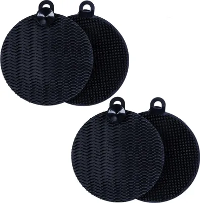 Immagine prodotto di Spugne in silicone, rotonde, 4 pezzi, nero