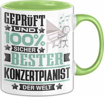 Produktbild von Konzertpianist Geschenk Lustiger Spruch für Konzertpianist Geschenkidee Bester Konzertpianist Der Welt (Grün)
