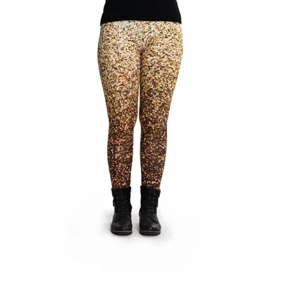 Produktbild von cosey- Christmas Line Leggings- X-Mas Print (Einheitsgröße) - Design Glitter Gold