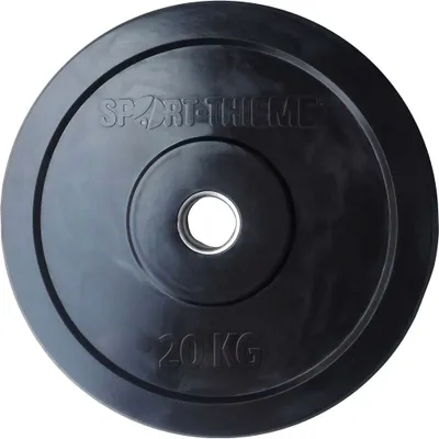 Produktbild von Sport-Thieme Hantelscheibe "Bumper Plate", schwarz, 20 kg