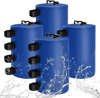Immagine prodotto di MRWiZMS Set di 4 sacchi di sabbia per padiglione, blu, riempibili con acqua