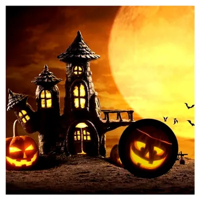 Produktbild von Runder Kürbiskopf-Magnet für Halloween