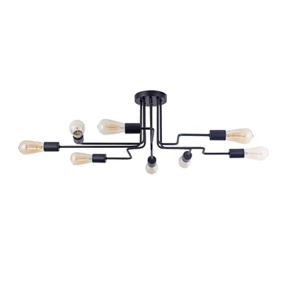 Obrázok produktu pre Moderné stropné svietidlo Gilbert Metal Black 8 svetiel