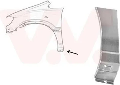 Produktbild von VAN WEZEL 3790155 Kotflügel Vorne Links Unten für OPEL Zafira A (T98)