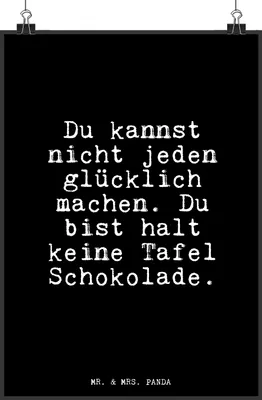 Produktbild von Mr. & Mrs. Panda Bild Du kannst nicht jeden... DIN A4 - Schwarz - Geschenk, wanddeko, witzig. Fun. Spaß, Plakat, drucke, Brot, Wandbild, Sprüche, Frühstück, Kunstdruck