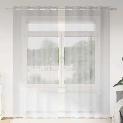 Obrázok produktu pre Voile záclona 2 pcs Svetlosivá 260 x 140 cm Polyester