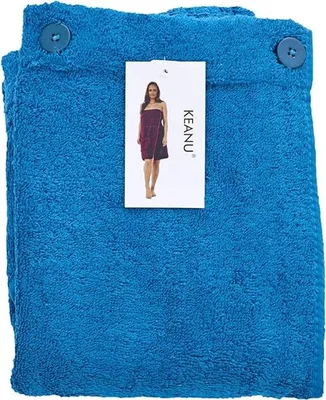 Image de Keanu - Serviette de bain, coton, enveloppante TC761 (S-M) (Bleu)