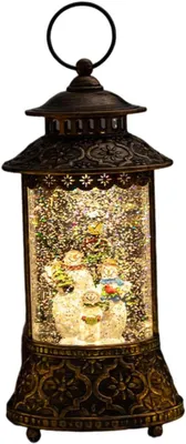 Produktbild von Musikalische Schneekugellaterne für Weihnachten, Ornament, Dekorative Weihnachtsdekoration für Fenster, Partys, Innenräume, Feiert, Schneemann