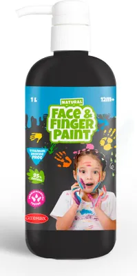 Obrázek produktu pro Natural Face & Finger Paint 39370, Černá, Netoxický, Omyvatelný, 1000 ml