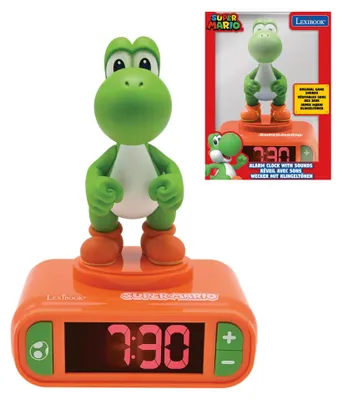Produktbild von Lexibook - Nintendo Super Mario Wecker - Super Mario Soundeffekte - Jungen Wecker - mit Snooze - Orange/Grün - RL800NI1LXB
