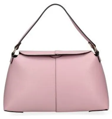 Productafbeelding van Roberta Rossi Dames Schoudertas Echt Leer Dollar Verstelbare Draagriem Italy Beige UNICA 33x19x12 cm