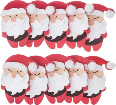 Produktbild von 3D Schaumstoff-Sticker Weihnachtsmann 10St.
