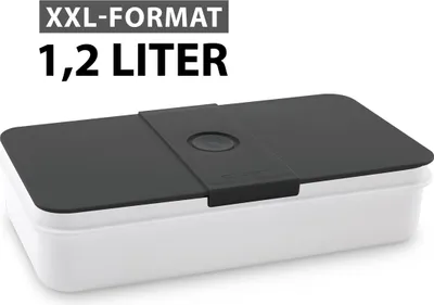 Produktbild von Cloer 800S1-1 Lunch Care System - Bento Box 5-teilig, XXL- Format 2100ml, unterteilbar mit auslaufsicherem Deckel, Lunchbox, Brotdose für Kinder und Erwachsene, Weiß