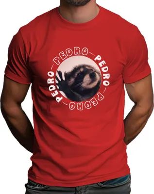 Produktbild von Waschbär Pedro Meme Racoon Dance Lustig Raccoon Herren T-Shirt, Rot, 3XL