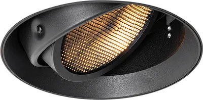 Produktbild von QAZQA - Modern Moderner Einbaustrahler schwarz GU10 AR111 rund randlos - Oneon Honey I Wohnzimmer I Schlafzimmer - Aluminium Rund - LED geeignet GU10