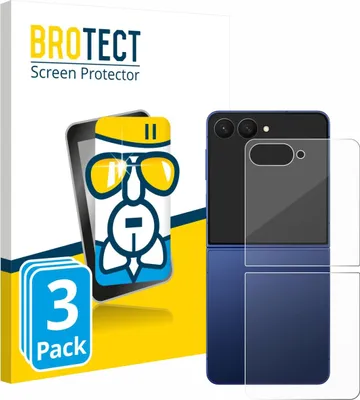 Produktbild von 3x BROTECT Schutzglas für Samsung Galaxy Z Flip 7 (Rückseite) Schutzfolie Panzer Folie Glas Display Schutz klar