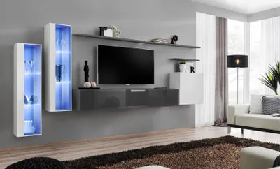 Produktbild von Wohnwand Designer Komplett Set Luxus Möbel Neu 3x Wandschrank Möbel Garnitur