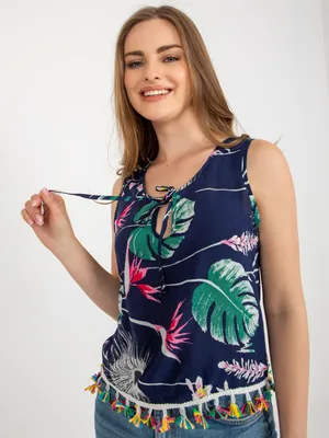 Productafbeelding van Baiyibaishun dames top, volledig marineblauw, maat S/M