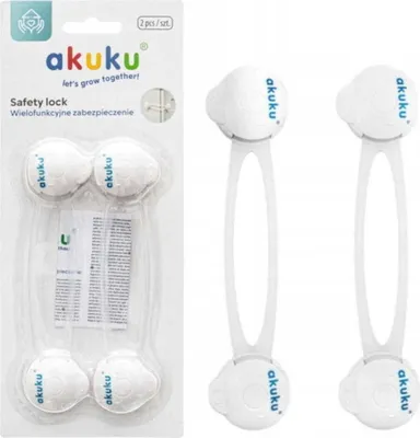 Image de 2x Sécurité enfants Sécurité des tiroirs Verrouillage de l'armoire Sécurité blanc 16 cm Akuku