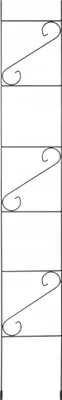 Image de Treillis de jardin - Support métallique - Hauteur 180 cm - Pour plantes grimpantes et rosiers - En forme d'échelle - Noir