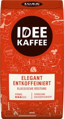 Produktbild von Idee Kaffee ELEGANT ENTKOFFEINIERT Filterkaffee, 500g gemahlen