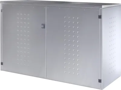 Produktbild von Fahrradbox Typ-F, für 3 Fahrräder, Pultdach, Edelstahl