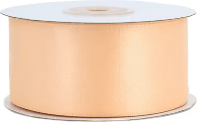 Produktbild von Doppelseitiges Satinband 38mm x 20m Rolle Apricot
