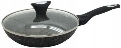 Produktbild von Klausberg Granitpfanne mit Deckel 28 cm Schwarz