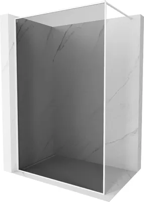 Immagine prodotto di Mexen Kioto-F Parete doccia Walk-in con telaio 130 x 202 cm, grafite 8 mm, bianco - 800-130-104-20-40