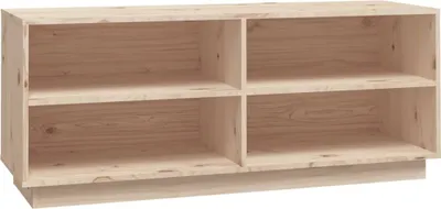 Produktbild von Schuhregal 110x34x45 cm Massivholz Kiefer