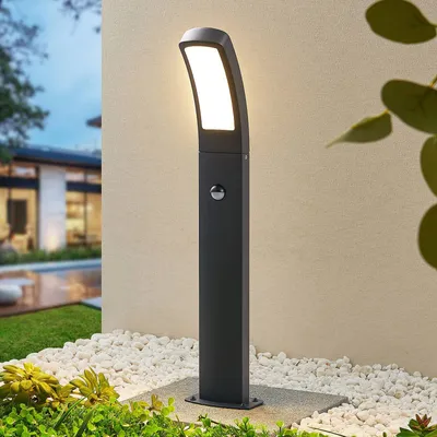 Produktbild von Lindby LED-Sockelleuchte Moshe, 60 cm, anthrazit, Sensor