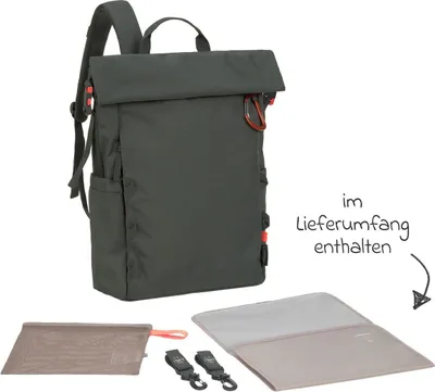 Produktbild von Lässig Green Label Outdoor Rolltop Backpack Wickeltasche dark olive